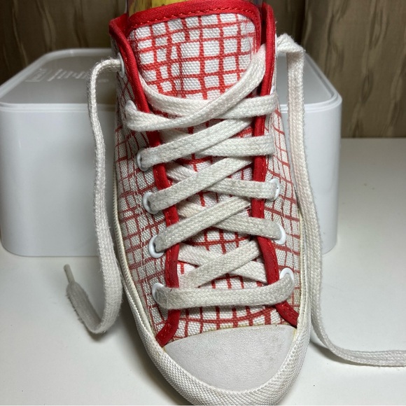 Kate Spade Saturday PF Flyers Women's 7 Lace Up Cap Toe Checked Canvas Sneakers - Picture 14 of 16